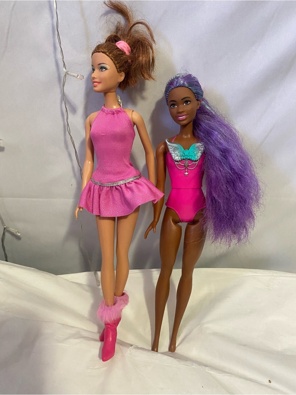 Pink Fashion Doll Set with Purple-Haired Doll - Kids Toys